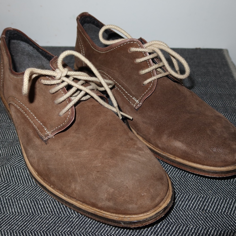 Men's Brown Suede Oxford shoes Size 9
